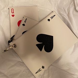 Kate spade lucky draw triple pouch